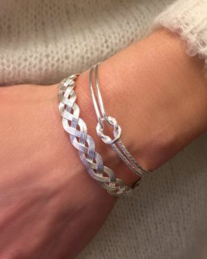 bracelet,cheryl, tresse,pépietbijoux,plaqué argent,phot portée