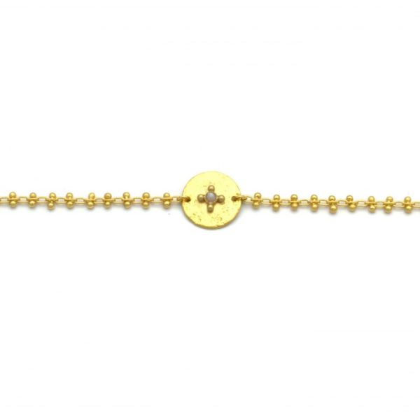 Aponi, bracelet en chaîne, or fin, made in paris, designer, nacre