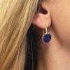 boucles d'oreilles,akira,pepitebijoux,pierre fine,lapis lazuli,photo portée