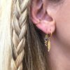 anneau créole, Arizona, boucles d'oreilles créoles, Boucles d'oreilles pendantes, créole plaqué or, mini créole, mini créole pendentif