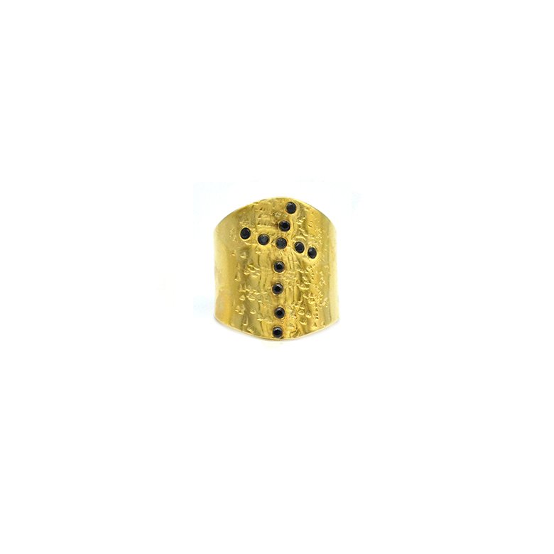 bague,plaqué or,pépite bijoux,spinelle