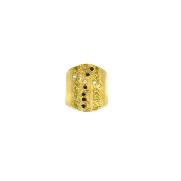 Bague ajustable, bague large, bague large plate, bague ouverte, bague plate, bague swarovski, cassie, cassie croix, cassie croix swarovski, swarovski