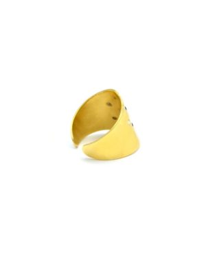 Bague ajustable, bague large, bague large plate, bague ouverte, bague plate, bague swarovski, cassie, cassie croix, cassie croix swarovski, swarovski