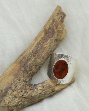 b ague lea cabochaon plat argent