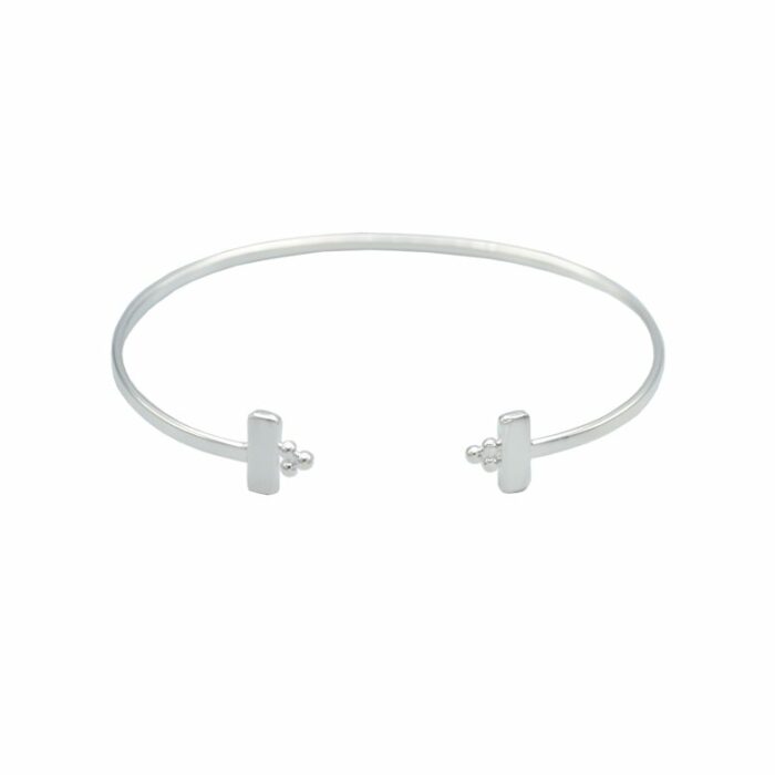 Jonc rectangulaire en argent