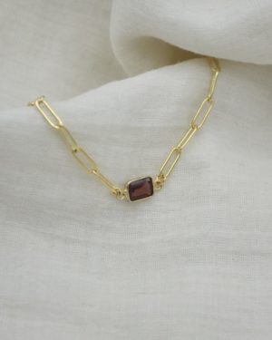 jess bracelet pierre grenat pépite bijoux