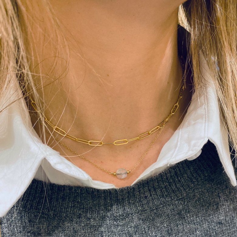 collier ras de cou grosse maille – BIJOUX BY JULIE