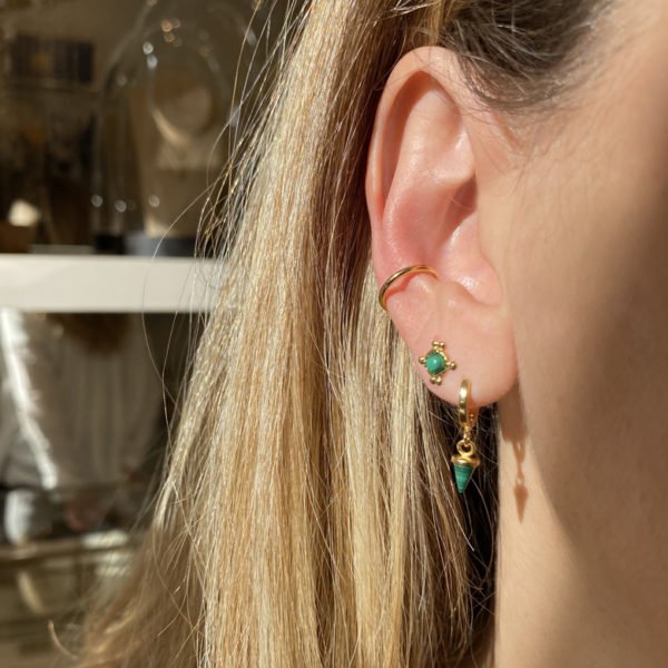 boucles d'oreilles,spike,pepite bijoux,plaqué or