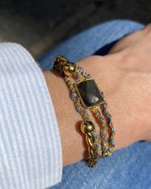 argent, bracelet multi rangs, bracelet multi rangs argent, bracelet multi tours argent, bracelet multi-tours, bracelet tressé, bracelet tresse argent, labradorite, tresse