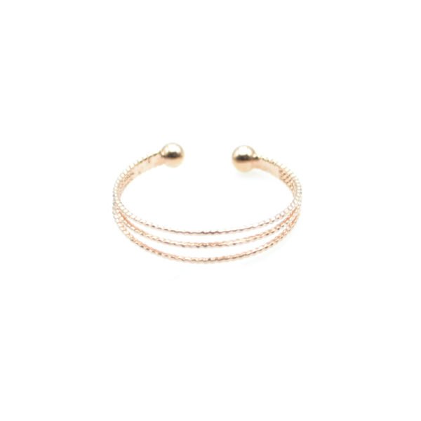 Bague 3 anneaux, bague 3 joncs, Bague ajustable, bague jonc, bague ouverte, bague triple anneaux, bagues 3 anneaux or, bagues trois anneaux, clara, or rose