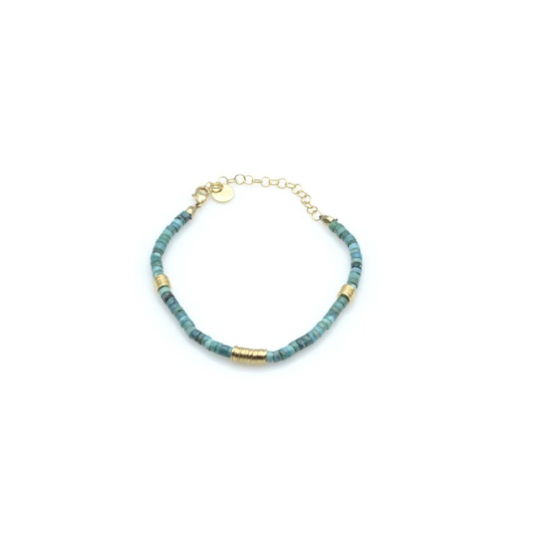 bracelet,plaqué or,dique,turquoise
