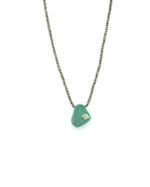 collier pendentif, collier pendentif turquoise, collier perles, collier pyrite, cristaux Swarovski, lesly, pierre turquoise, pyrite, swarovski