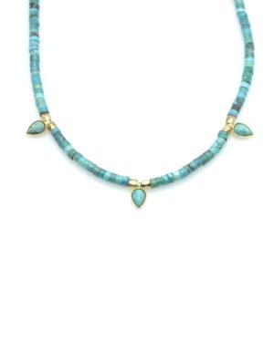 collier ras du cou surfeur, collier surfeur femme, collier surfeur turquoise, collier bohème chic, colliers en turquoises
