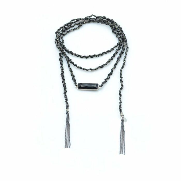 Sautoir bracelet multi tours Argent