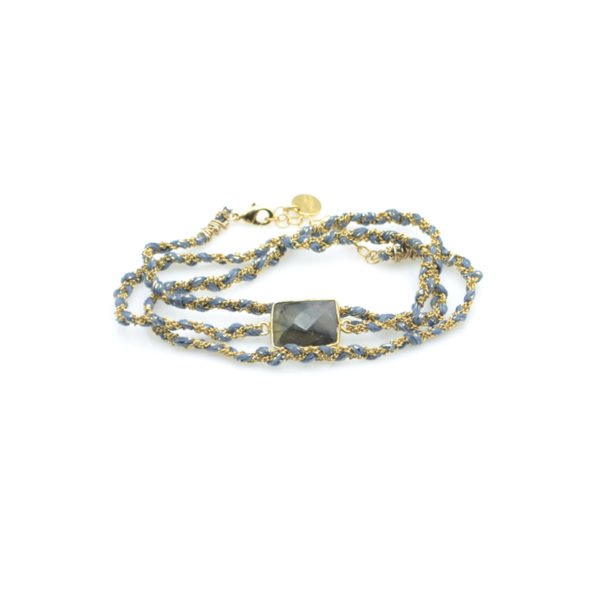 argent, bracelet multi rangs, bracelet multi rangs argent, bracelet multi tours argent, bracelet multi-tours, bracelet tressé, bracelet tresse argent, labradorite, tresse