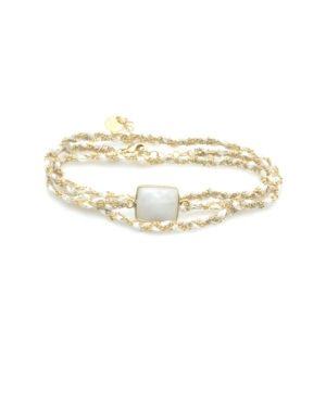 argent, bracelet multi rangs, bracelet multi rangs argent, bracelet multi tours argent, bracelet multi-tours, bracelet tressé, bracelet tresse argent, pierre de lune, pierre de lune blanche, tresse