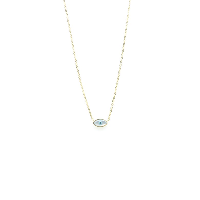 collier oeil grec, collier oeil, collier oeil bleu, collier mauvais oeil, collier femme, collier oeil plaqué or, collier oeil or