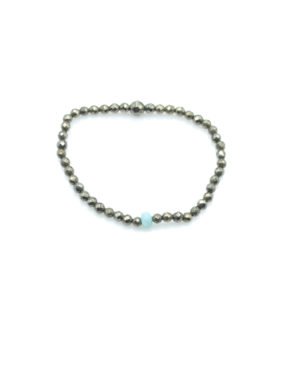 yan,bracelet,pyrite,argent,amazonite