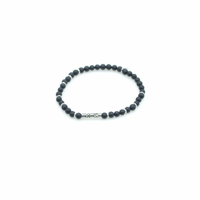 Bracelet de perles d’agate noir