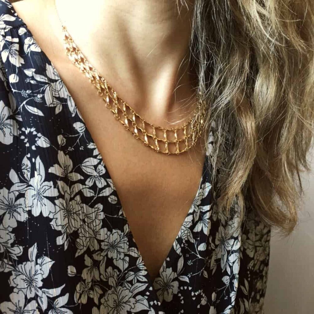 collier,romy,plaqué or