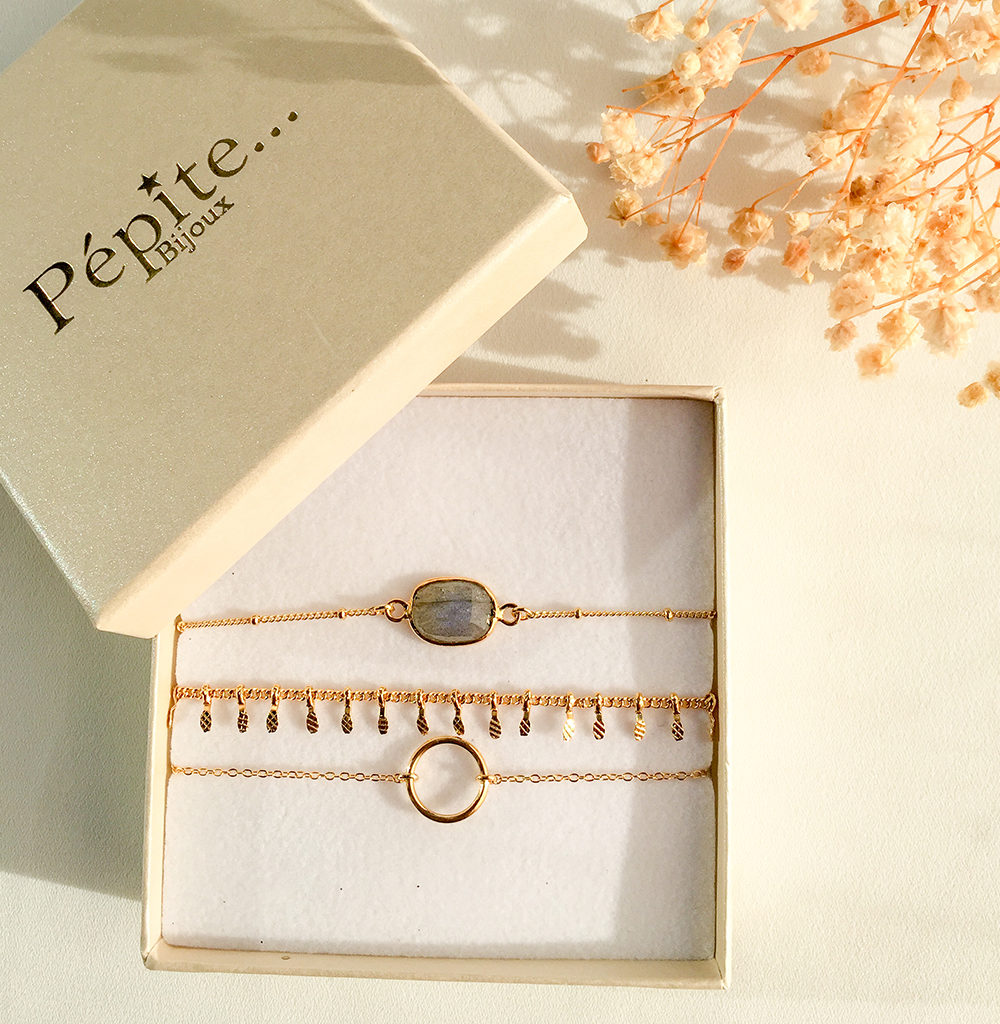 Bijoux fait main paris, bijoux femme, coffret bijoux, coffret bracelet femme, elsa