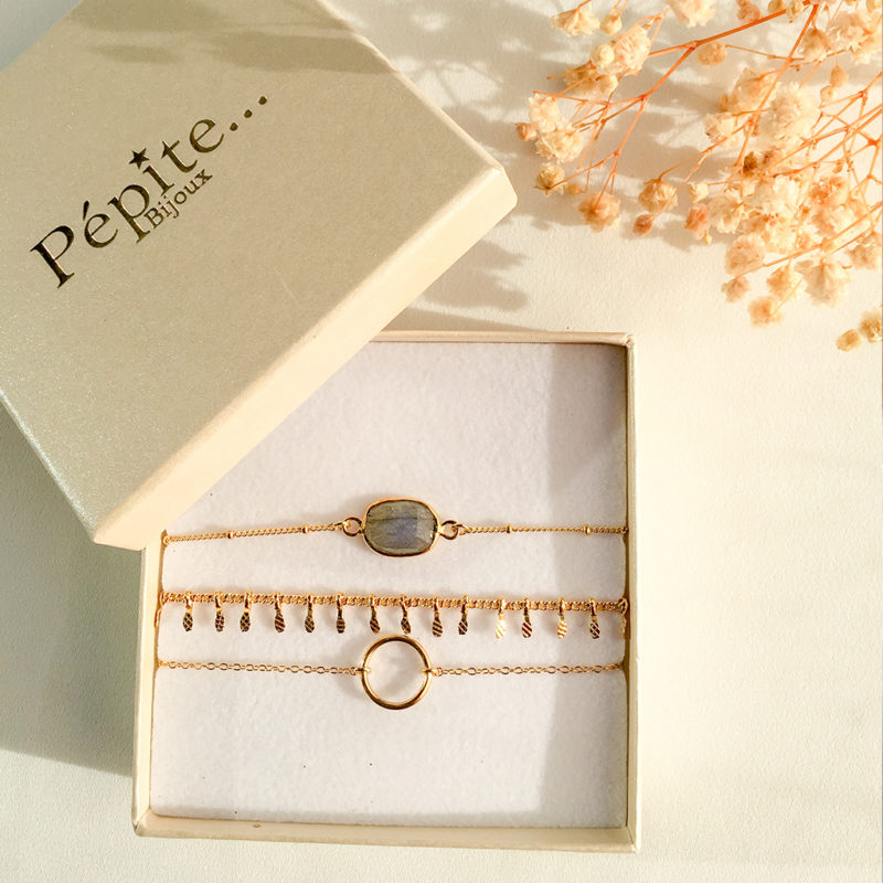 Bijoux fait main paris, bijoux femme, coffret bijoux, coffret bracelet femme, elsa