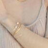 Bracelet maille anglaise, bracelet maille femme or, bracelet maille anglaise femme en or, bracelet fantaisie, bracelet tendance, créateur de bijoux fantaisie paris