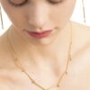 Collier multi-tiges orné de perles, collier tendance femme en plaqué or, collier tige, collier en pierre naturelle, bijoux fantaisie paris
