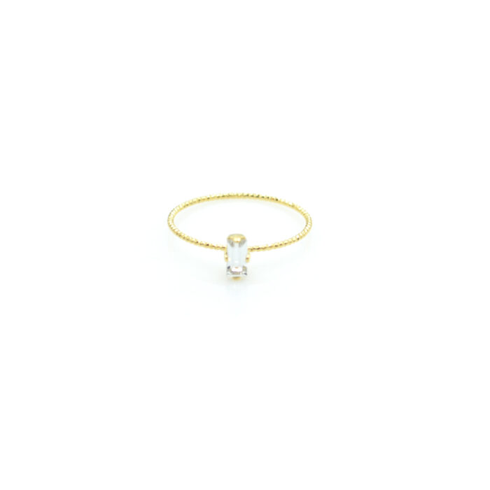 Bague cristal rectangulaire