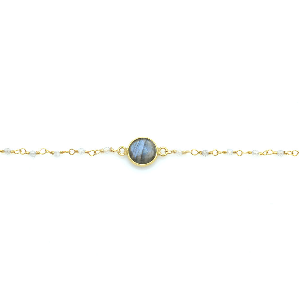bracelet delhi plaqué or labradorite