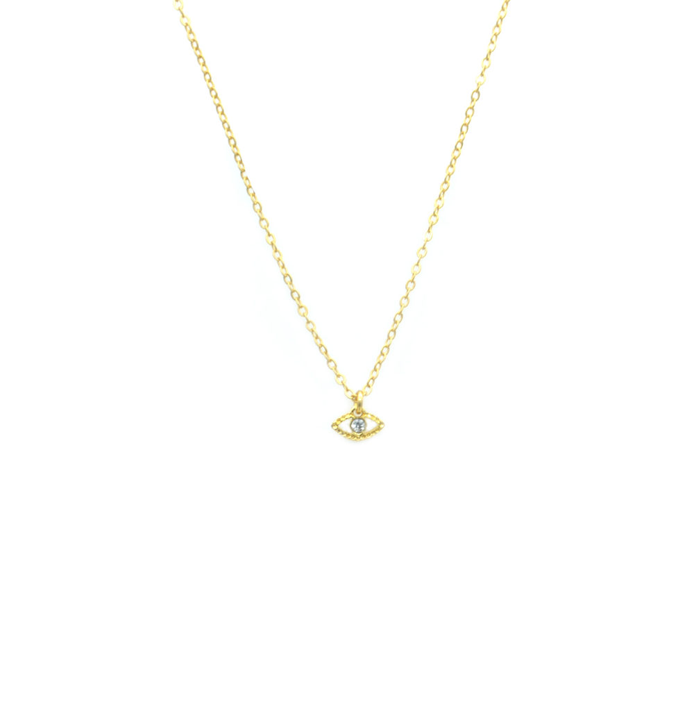 collier louxor cristal blanc pepite bijoux