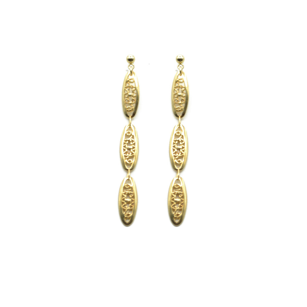 Boucles d'oreilles orientales à pastilles dentelées
