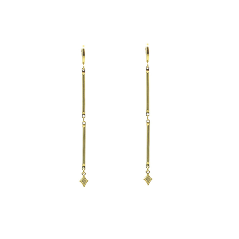 Boucles d'oreilles tiges et losange