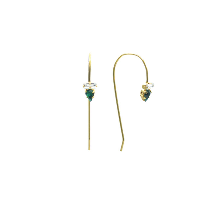 Boucles d’oreilles longues ornées de cristaux