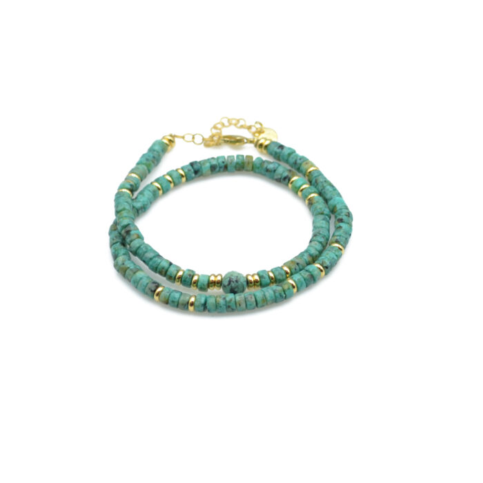 Bracelet en perles de jaspe africain