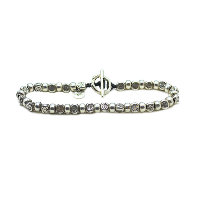 Bracelet perles argent