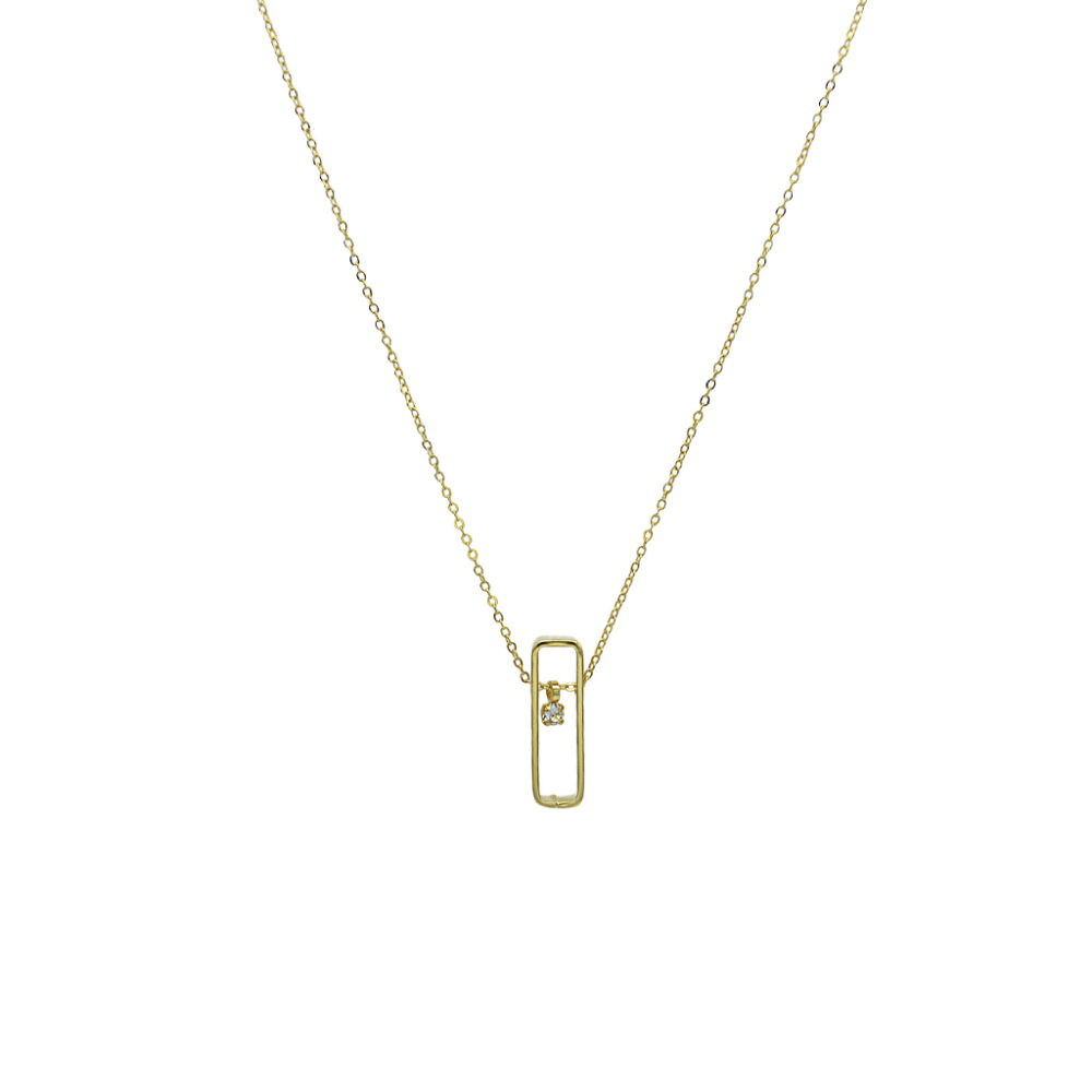 Pendentif rectangulaire orné d'un cristal