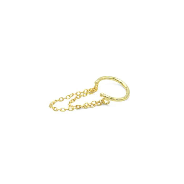 Ear cuff chaine double
