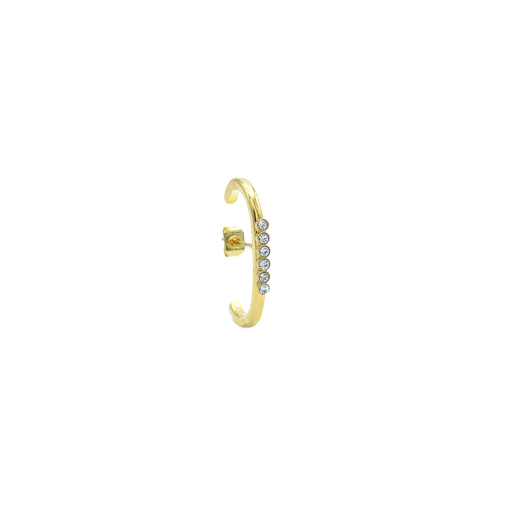 Boucle d'oreille demi cercle cristaux – Image 2