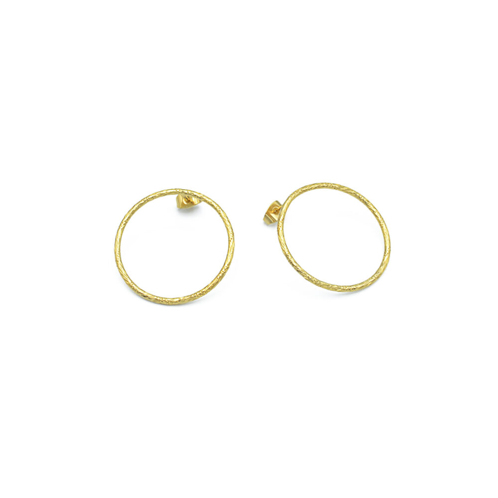 Boucles d'oreilles anneau ciselé