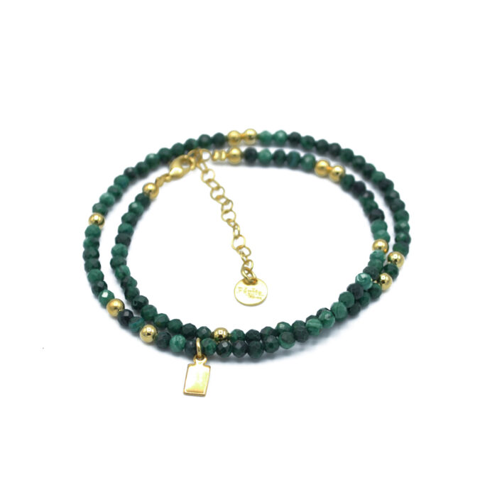 Bracelet en perles fines de malachite