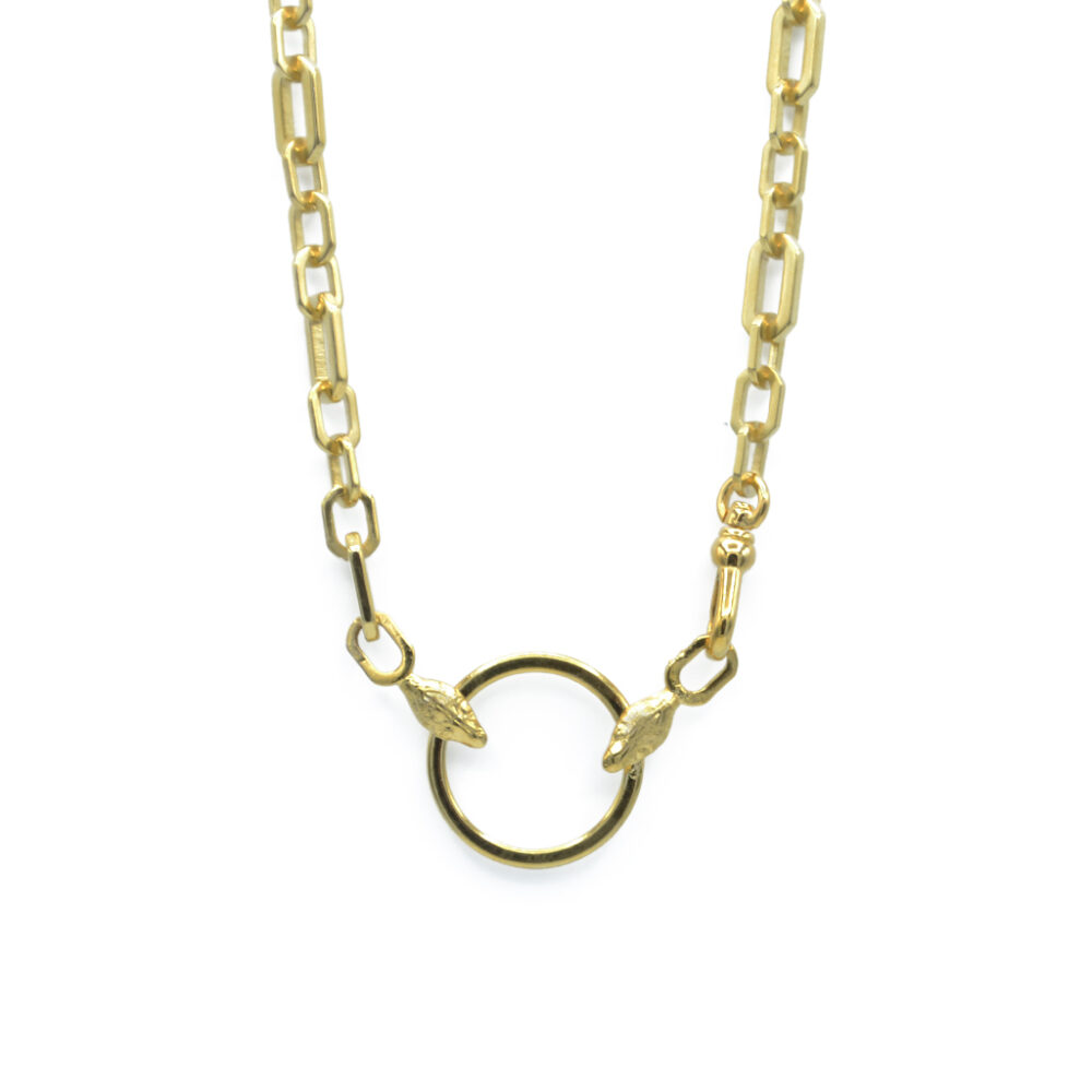Collier serpent avec anneau