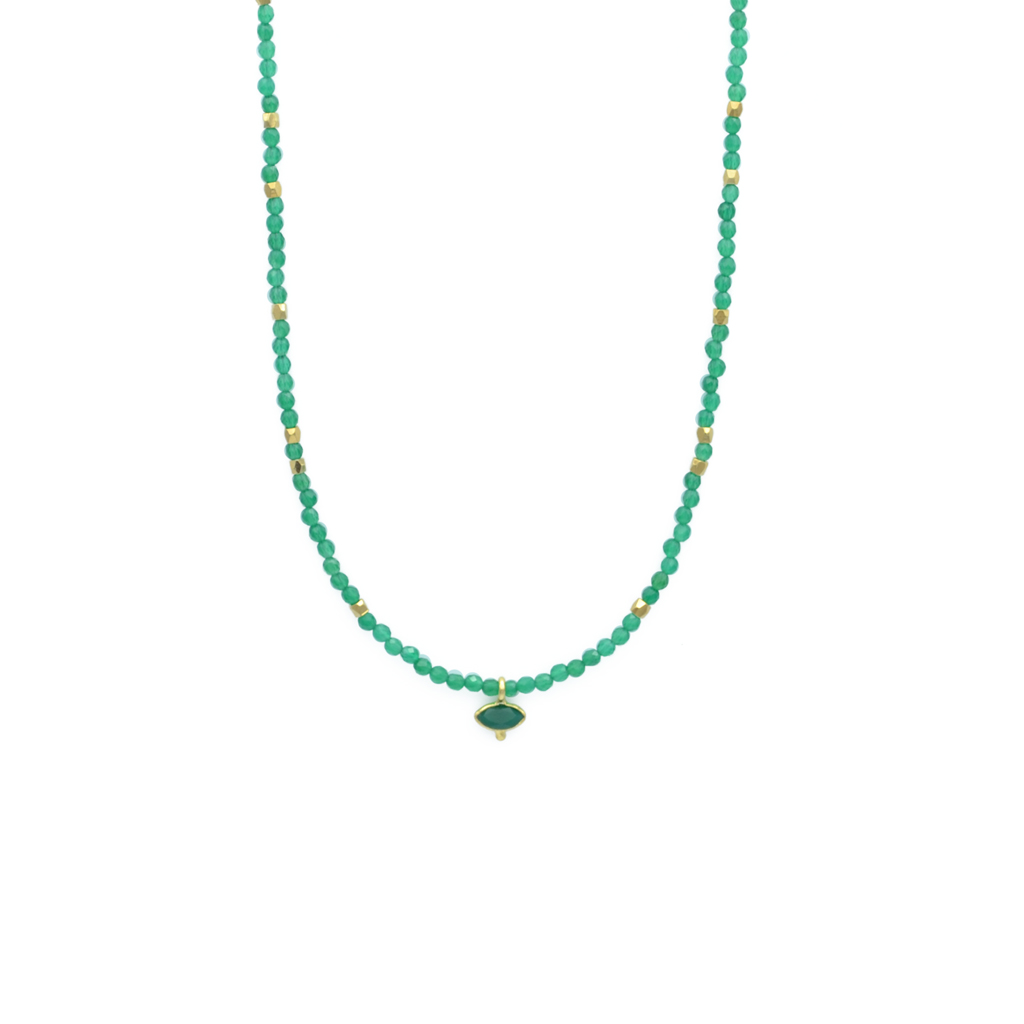 collier kiyo agate verte