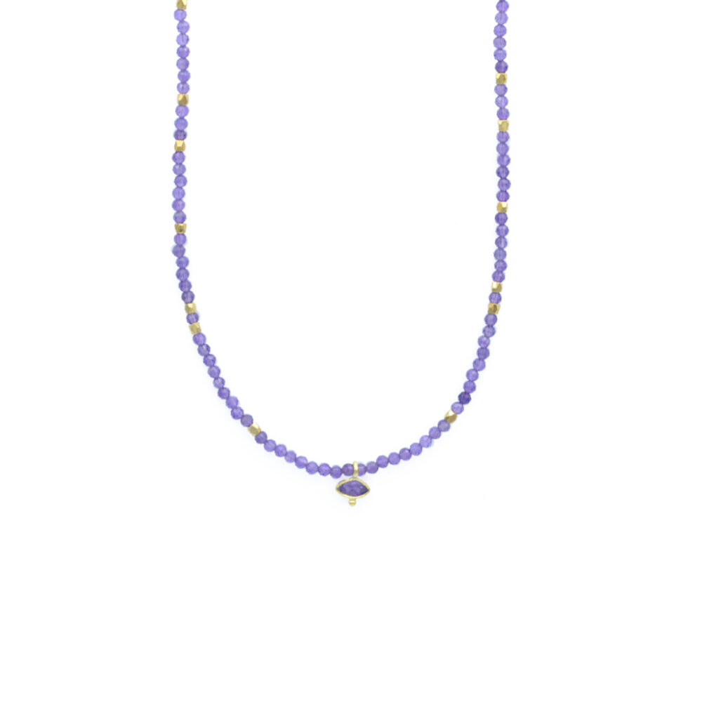 Collier perlé pendentif oeil – Image 5