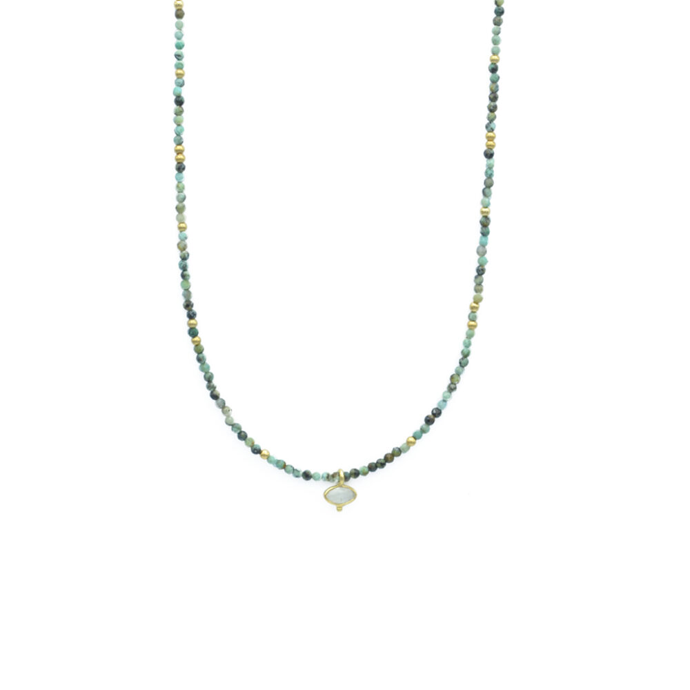 Collier perlé pendentif oeil – Image 4