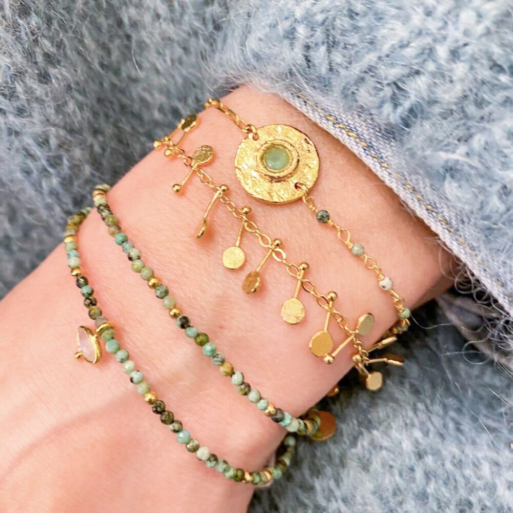 Bracelet perlé double tour – Image 2