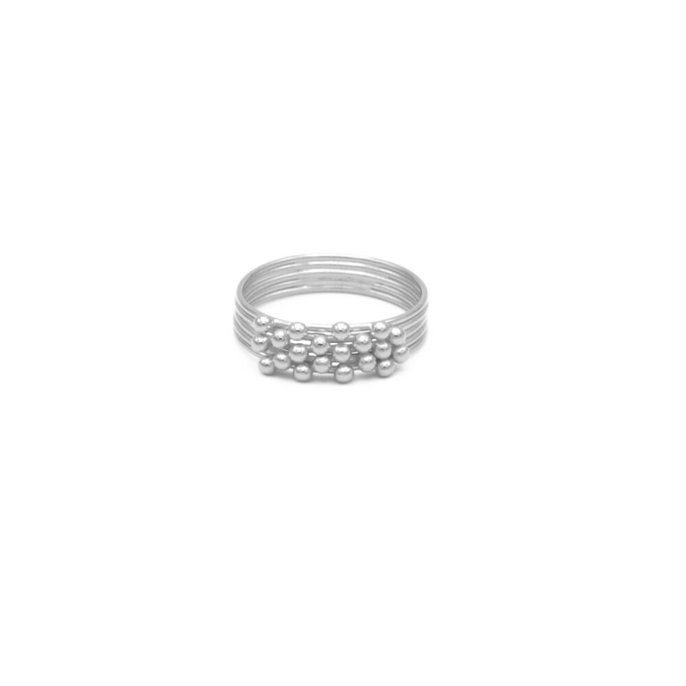 Bague multi-anneaux ornée de billes – Image 3