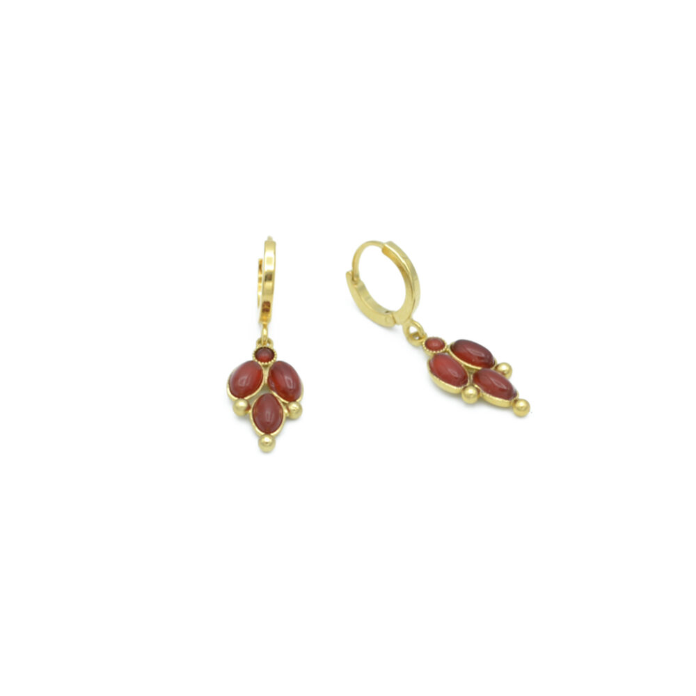 Boucles d'oreilles pendentif pierres