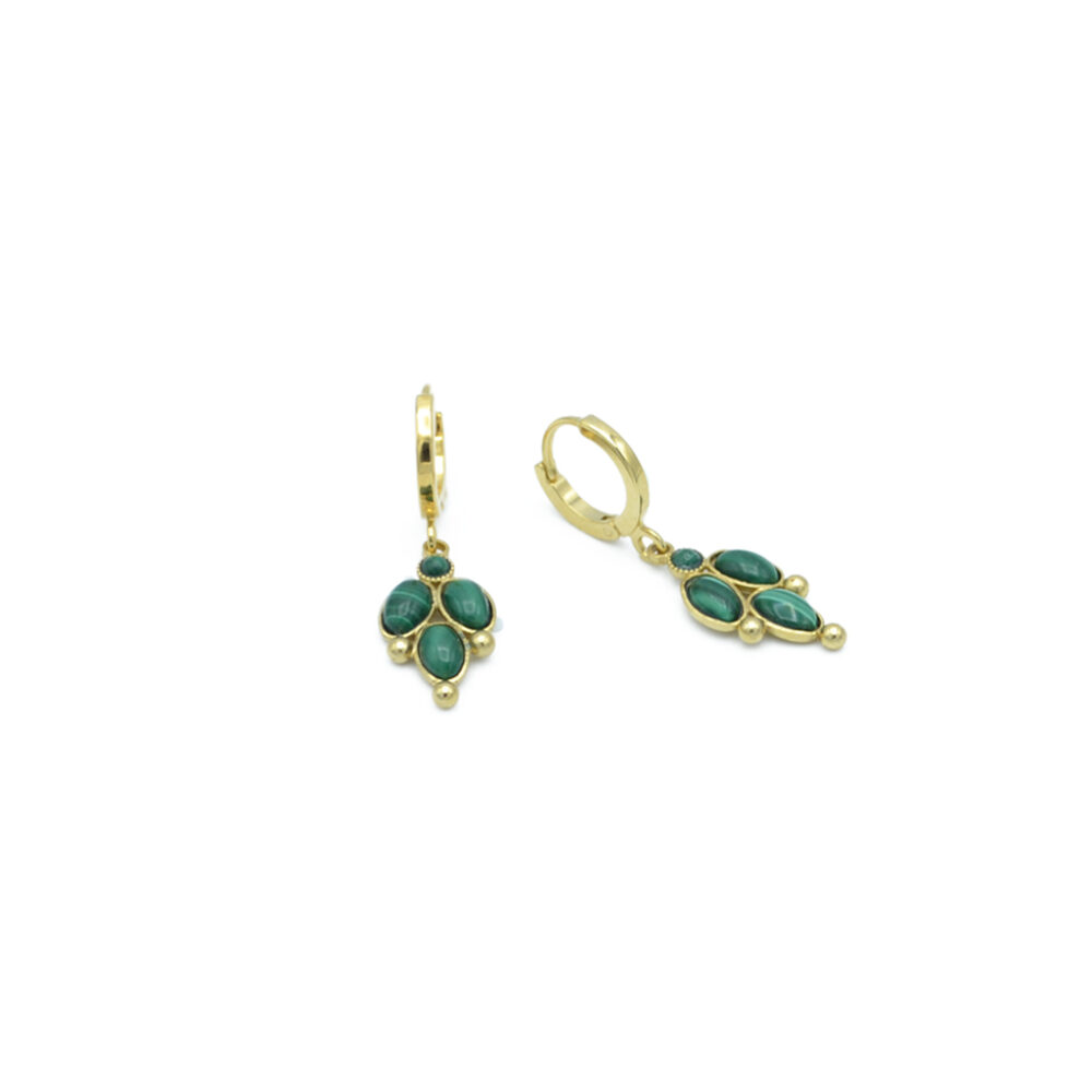 Boucles d'oreilles pendentif pierres – Image 3