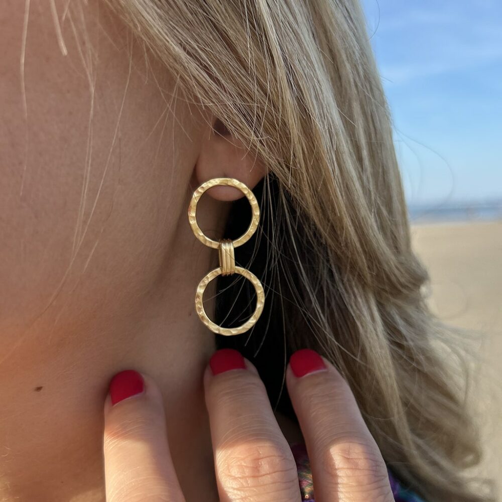 Boucles d'oreilles double anneaux – Image 2